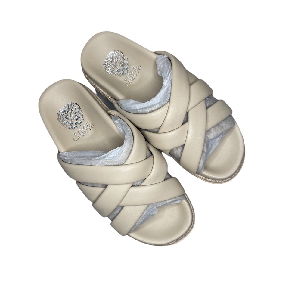 Vince Camuto Chavelle Braided Light Cream Sandals - Picture 3 of 7